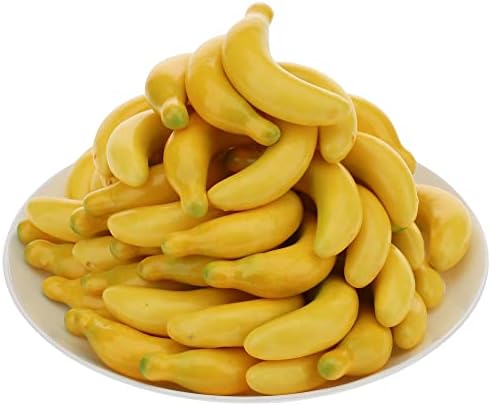 Gresorth 40pcs Mini Artificial Yellow Banana Decoration