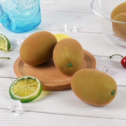 Realistic Artificial Kiwi Fruit Set of 6