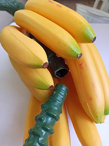 Zzooi Artificial Banana Cluster with Stem and Bud Green