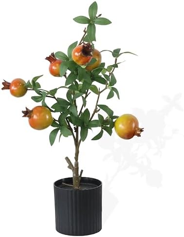 Realistic Artificial Pomegranate Tree with Fruits 19 Inch