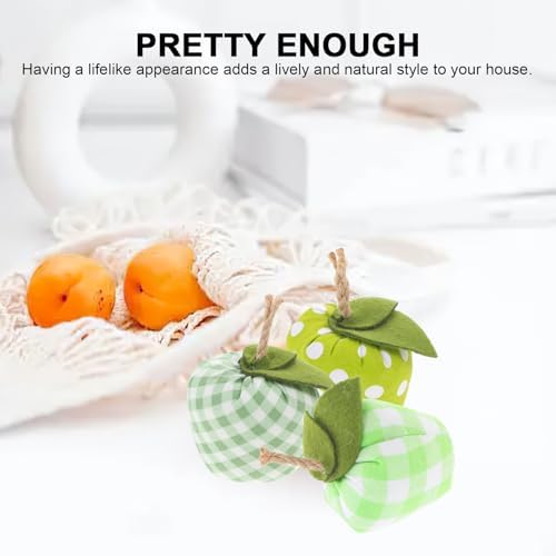 Alipis 3pcs Artificial Fabric Apples Kitchen Decoration