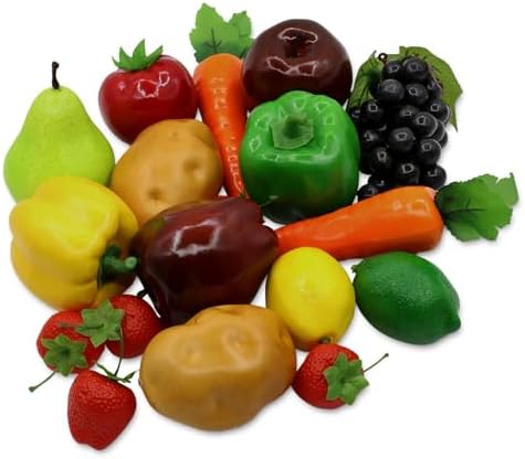 18Pcs Realistic Artificial Fruit Vegetable Foam Decoration Set