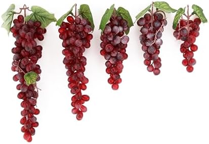 2PCS Artificial Red Grapes for Home Kitchen Decor