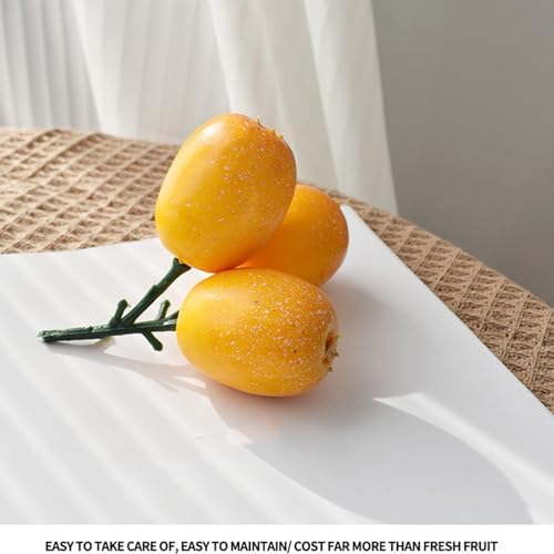 Realistic Artificial Loquat Fruit Decoration