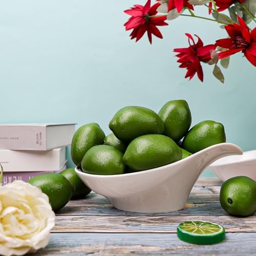 Gresorth 8pcs Artificial Lifelike Green Lemon Decor