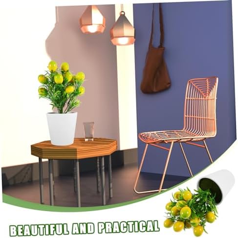 LIFKOME Artificial Lemon Branches Potted Plant Decor
