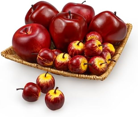 15 Pcs Artificial Apples Decor Set