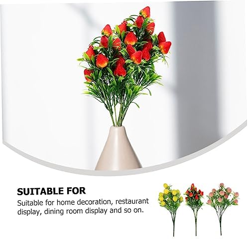3pcs Lifelike Artificial Fruit Branches for Home Kitchen Decor