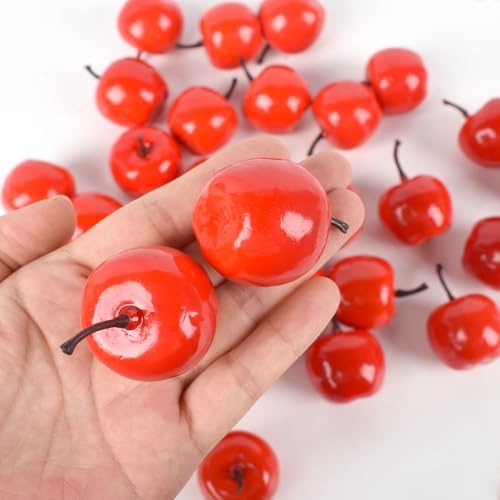 20PCS Red Mini Artificial Apples for Home Decor