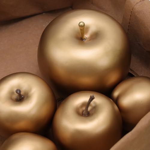 Gresorth Artificial Golden Apple Decoration Set 15PCS