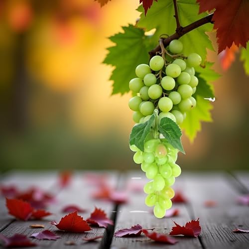 Realistic Green Artificial Grapes Hanging Decor