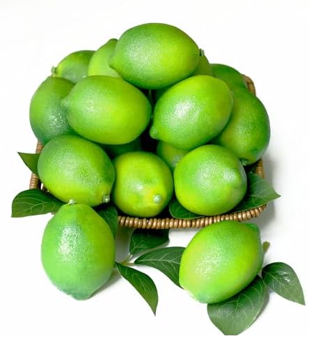 Fake Limes Artificial Lemons for Home Decor 20Pcs Green