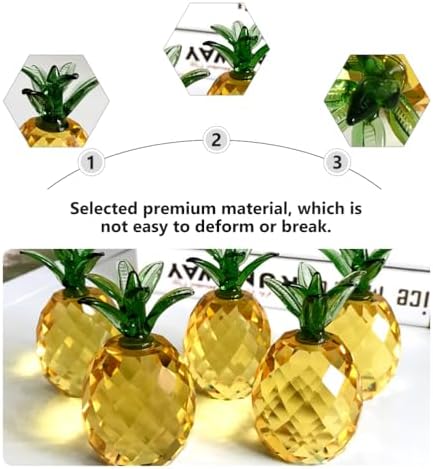 Homoyoyo Kawaii Pineapple Decor Artificial Crystal Tabletop Decoration