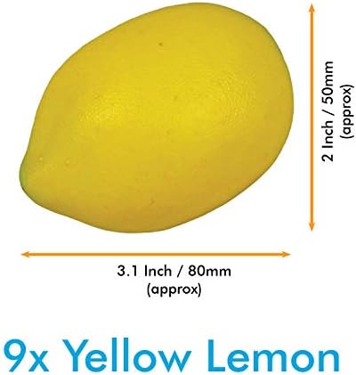 Millennial Essentials Realistic Yellow Lemons Artificial Fruit Decor