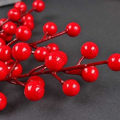 10Pcs Artificial Red Stems with Berries for Christmas Decor