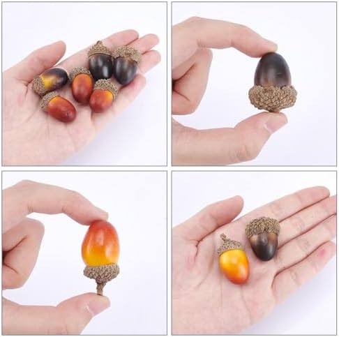 70pcs Artificial Acorns for Crafts and Decor