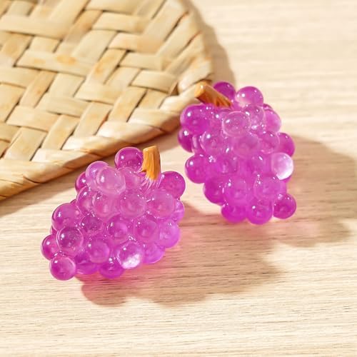 20 Pcs Glow In The Dark Mini Grapes Resin Decor