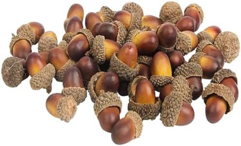 50 Piece Artificial Acorns for Fall Decor