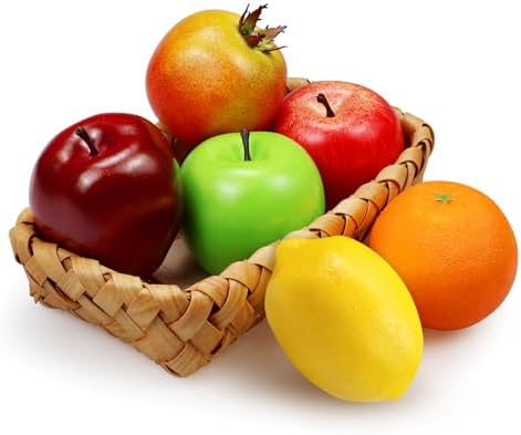 Lorigun Artificial Fruit Set 6 Pieces for Decor