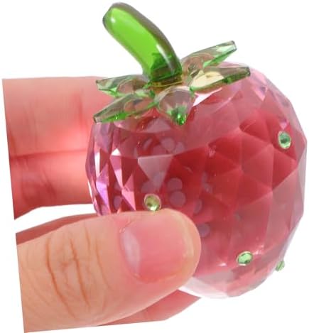 Crystal Strawberry Figurine for Home Decor