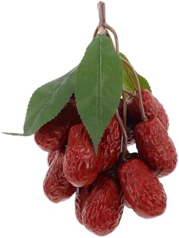Realistic Red Dates Artificial Fruit Decorations