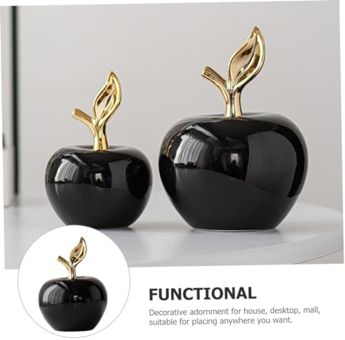 Zerodeko Ceramic Apple Ornament Decor Statue