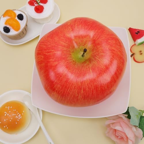 Gresorth Large Size Artificial Light Red Apple 16cm