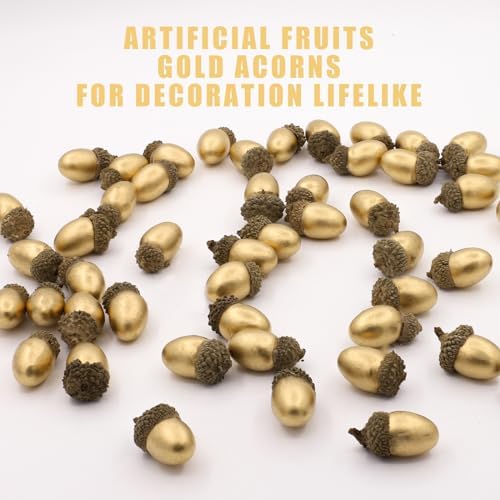 Tuxiaobu Artificial Gold Acorns 30 Pcs Decoration