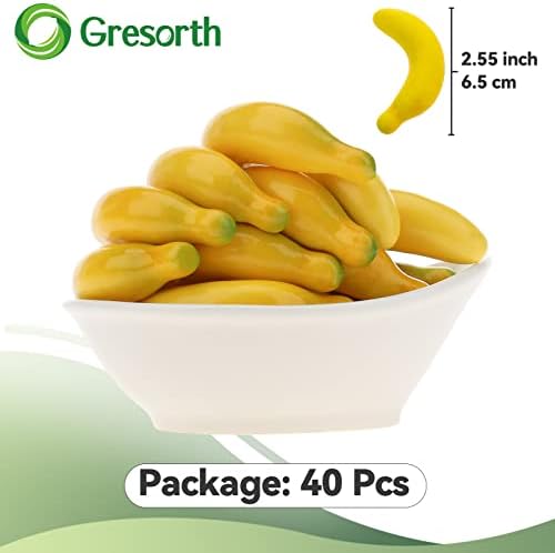 Gresorth 40pcs Mini Artificial Yellow Banana Decoration