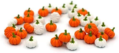 1shopforyou Mixed 20 pcs White and Orange Artificial Pumpkins