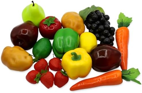 18Pcs Realistic Artificial Fruit Vegetable Foam Decoration Set