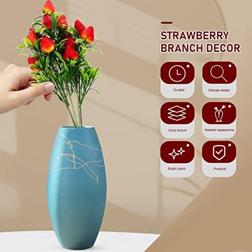 VOSAREA Artificial Strawberry Branch for Home Decor