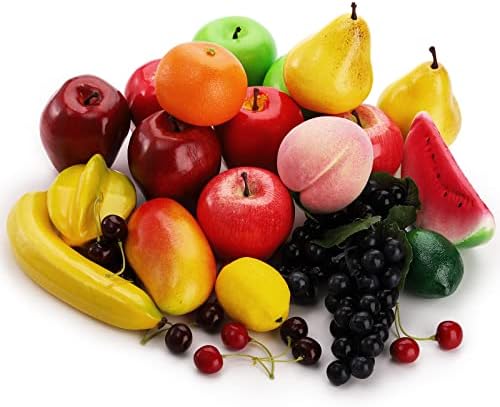 ZEAYEA 28 Pcs Artificial Fruit Decor Set