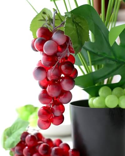 4 Bunches Realistic Artificial Grapes for Decor