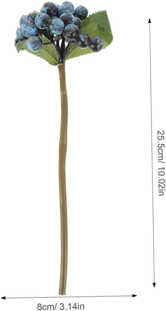 Toyvian 6Pcs Lifelike Red Berry Stems for Holiday Decor