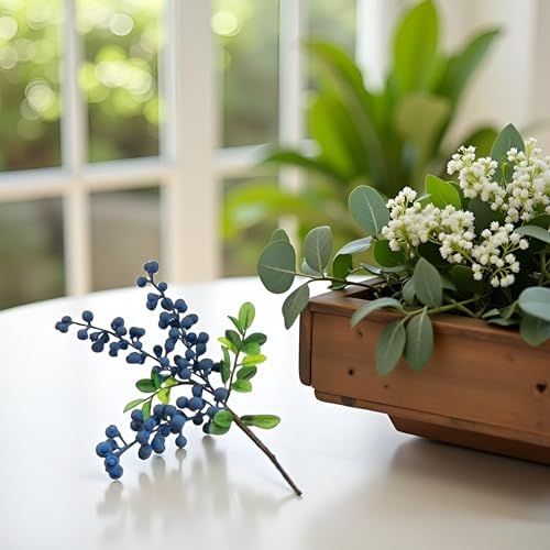 Realistic Artificial Blueberry Stem with Clusters