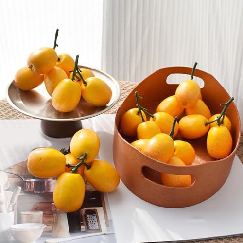 Realistic Artificial Loquat Fruit Decoration