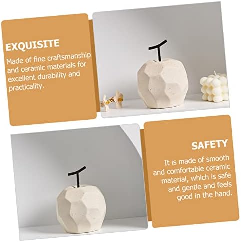 Amosfun 1pc Ceramic Fruit Art Decor for Home Desktop