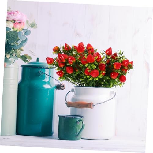 IMIKEYA Artificial Strawberry Branches 5pcs