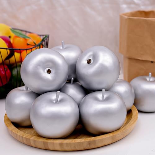 Gresorth 6 Piece Artificial Silver Apple Decor