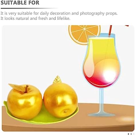 4pcs Artificial Apples for Home Kitchen Decoration