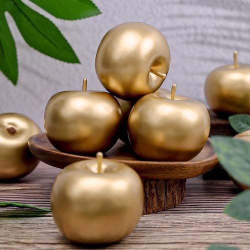 Gresorth 6PCS Artificial Gold Apple Decor