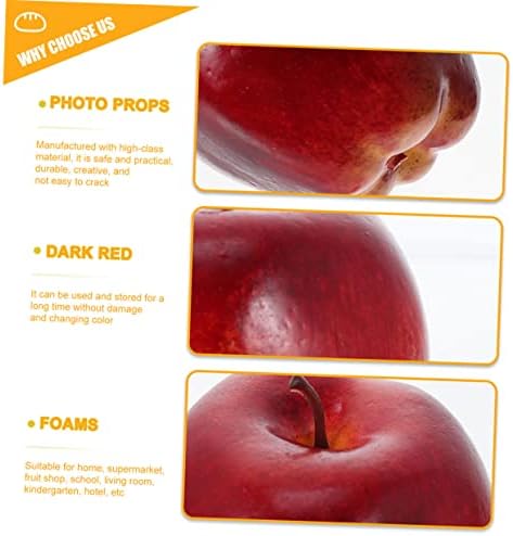 BESPORTBLE Artificial Red Apples 5Pcs Decorative Fruits