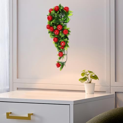 HOMSFOU 2Pcs Artificial Hanging Fruit Vine with Hooks