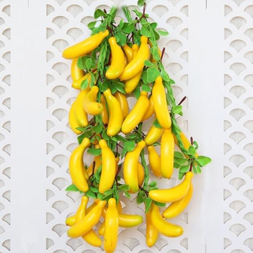 Veemoon Small Artificial Banana Hanging Decor 2pcs