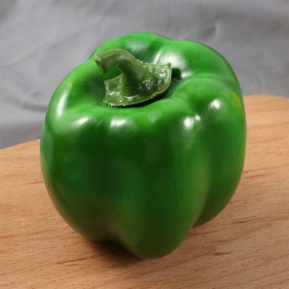 Realistic Artificial Bell Pepper Green Decor Prop