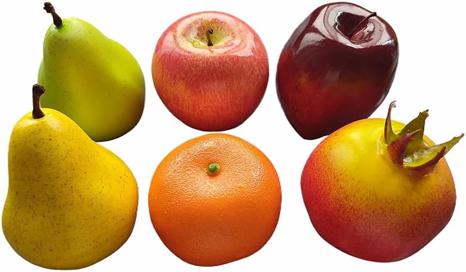 Ebonee Artificial Fruit Set for Decor Photography 6 Pack