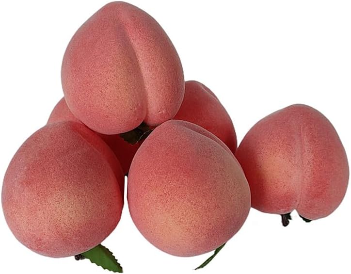 Jilukibo Realistic Artificial Peach Set of 6