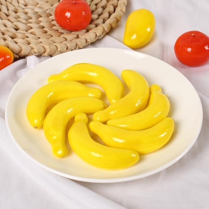 20Pcs Yellow Mini Foam Banana Fruit Decor