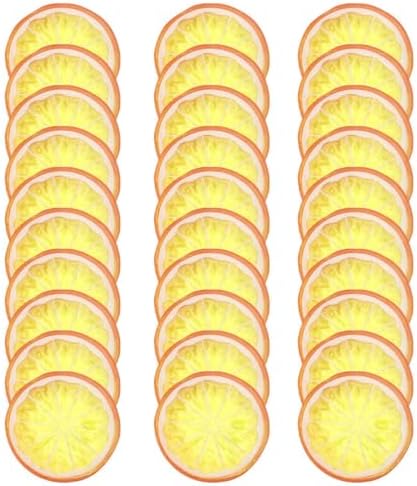 30 PCS Artificial Lemon Slices for Home Decoration